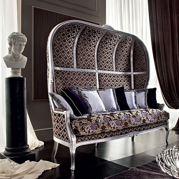 Zweisitzer Sofa mit hoher Rückenlehne Modenese Luxury Interiors 12427 Fabrik MODENESE GASTONE aus Italien. Foto №3