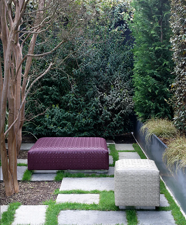 Quadratischer Gartenpouf aus Polyurethan FLEXFORM Bangkok Outdoor Fabrik FLEXFORM aus Italien. Foto №6