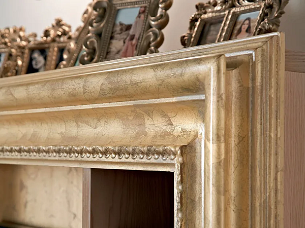 Wandmontiertes Bücherregal mit TV-Ständer aus Holz Modenese Luxury Interiors 13131 Fabrik MODENESE GASTONE aus Italien. Foto №3