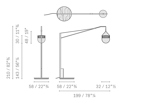 Stehlampe mit Dimmer aus Metall POLTRONA FRAU XI Fabrik POLTRONA FRAU aus Italien. Foto №12