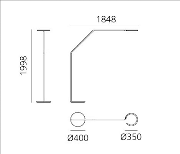 Stehlampe aus Metall mit Vineausschnitt Artemide VINE LIGHT 1568030A Fabrik Artemide aus Italien. Foto №12