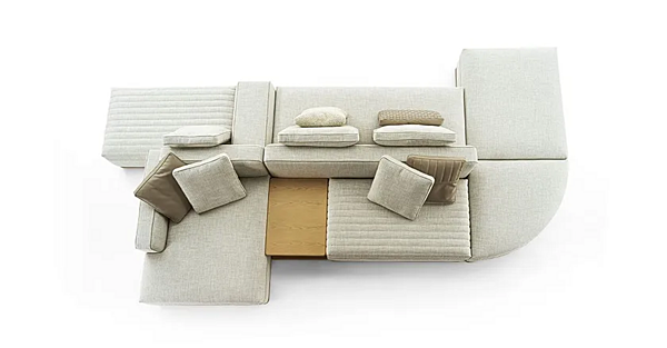 Zweisitziges Stoffsofa mit gepolsterter Rückenlehne Frigerio Eddie Double Fabrik Frigerio aus Italien. Foto №3