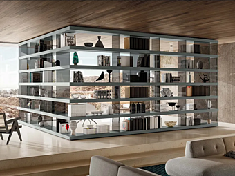 Sektionale Bücherregal aus Holz AIR 1245 LAGO Fabrik LAGO aus Italien