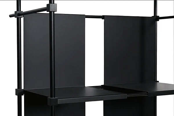 Wandmontiertes modulares offenes Bücherregal aus Holz CHELINI LUDO Fabrik CHELINI aus Italien. Foto №4