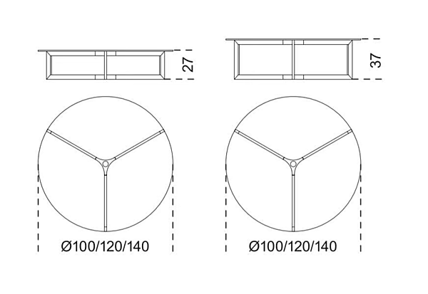 Niedriger runder Couchtisch aus Glas und Edelstahl Gallotti&Radice RAJ 1 Fabrik Gallotti & Radice aus Italien. Foto №3