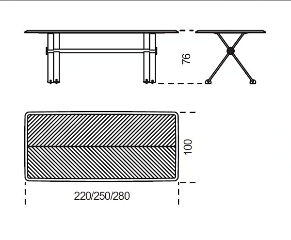 Rechteckiger Holztisch Maat Gallotti&Radice Fabrik Gallotti & Radice aus Italien. Foto №5
