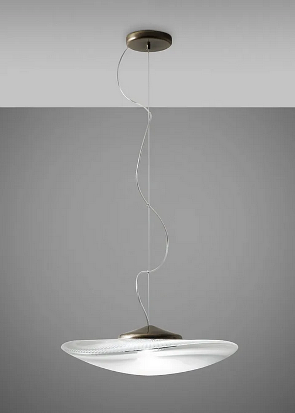 LED Pendelleuchte aus geblasenem Glas Fabbian Loop Fabrik Fabbian aus Italien. Foto №7