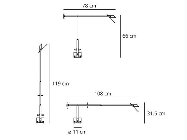 Schreibtischlampe aus Technopolymer und Aluminium Artemide Tizio 50. Jubiläum Ausgabe A009060 Fabrik Artemide aus Italien. Foto №6