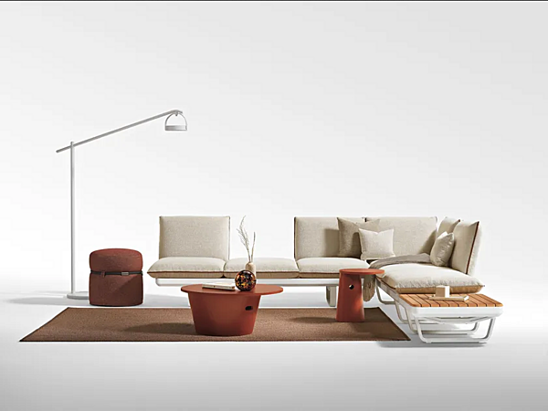 Modularer Garten-Sofa mit 3 Sitzen aus Stoff Atmosphera Kollektion Venedig Fabrik ATMOSPHERA aus Italien. Foto №13