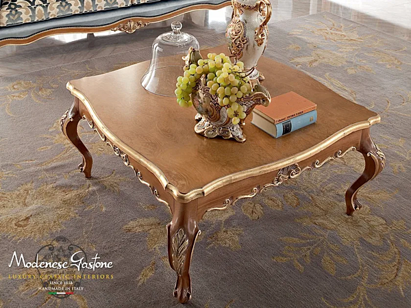 Niedriger quadratischer Couchtisch aus Holz Modenese Luxury Interiors 13667 Fabrik MODENESE GASTONE aus Italien. Foto №1