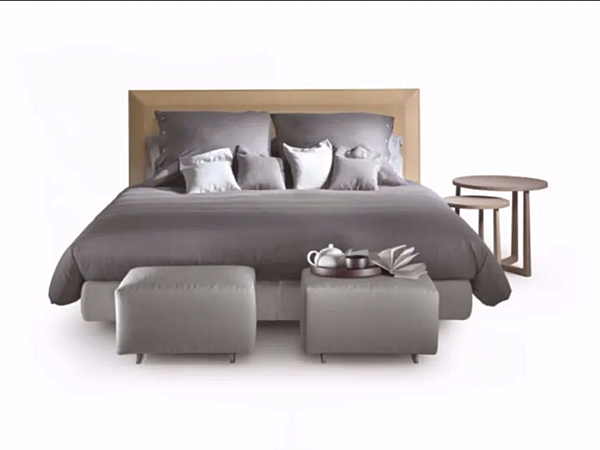 Doppelbett mit Lederbezug und gepolstertem Kopfteil FLEXFORM EDEN Fabrik FLEXFORM aus Italien. Foto №1