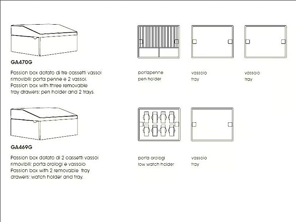 Leder Schmuckbox GIORGETTI Passion Box GA468G, GA469G, GA470G, GA471G Fabrik GIORGETTI aus Italien. Foto №10