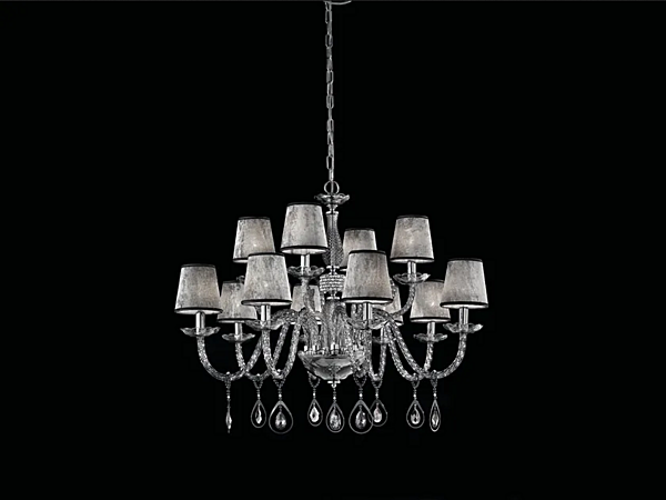 Kronleuchter mit Swarovski-Kristallen Euroluce Lampadari TooChic L8 4 Schirme Fabrik EUROLUCE LAMPADARi aus Italien. Foto №1
