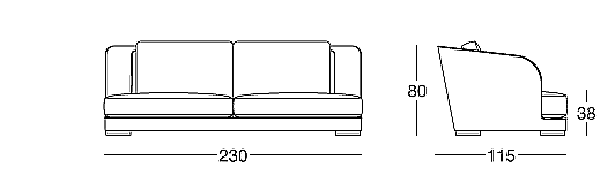 Sofa LONGHI (F. LLI LONGHI) W 535 Fabrik LONGHI (F.LLI LONGHI) aus Italien. Foto №5