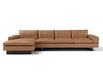 4-sitziges Ledersofa mit Chaiselongue Tau AMURA AM006.019+062 4-sitziges Ledersofa mit Chaiselongue Tau AMURA AM006.019+062 Fabrik AMURA aus Italien