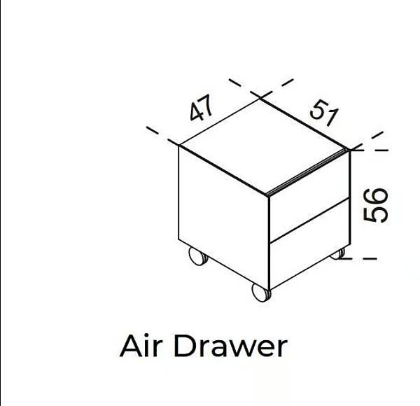 Büroschubladeneinheit mit Rollen aus Glas Gallotti&Radice AIR Fabrik Gallotti & Radice aus Italien. Foto №4