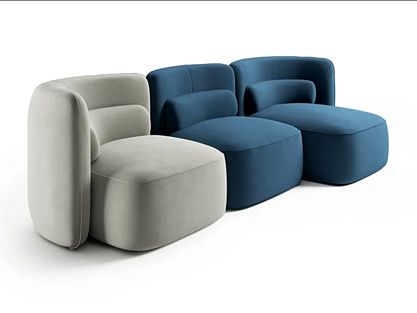 Modularsofa aus Stoff mit weicher Rückenlehne INNOVA Imbottiti Brezza Fabrik Innova Imbottiti aus Italien. Foto №1