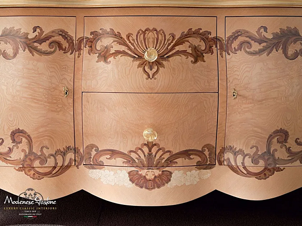 Sideboard mit Türen und Schubladen aus Holz Modenese Luxury Interiors 13603 Fabrik MODENESE GASTONE aus Italien. Foto №2
