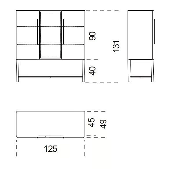 Holz- und Kristallvitrine mit integrierter Beleuchtung Gallotti&Radice Tama Fabrik Gallotti & Radice aus Italien. Foto №2