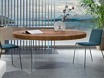 Runder Holztisch AIR Wildwood LAGO Runder Holztisch AIR Wildwood LAGO Fabrik LAGO aus Italien