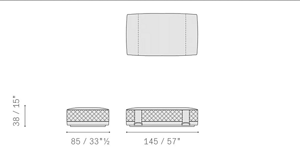 Rechteckiger Lederpouf Grant POLTRONA FRAU Fabrik POLTRONA FRAU aus Italien. Foto №10