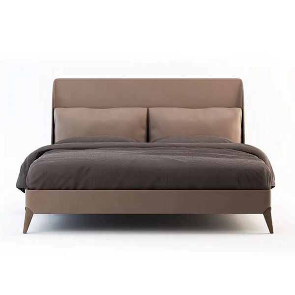 Doppelbett mit gepolstertem Kopfteil aus Nubuk FORMITALIA Futura Fabrik FORMITALIA aus Italien. Foto №5