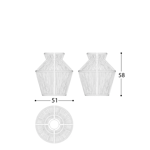 Stehlampe aus synthetischen Fasern mit LED und kabellos VARASCHIN CRICKET 14890, 14891 Fabrik VARASCHIN aus Italien. Foto №7