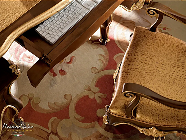 Drehstuhl mit Rollen und 5-Stern-Basis Modenese Luxury Interiors 11505 Fabrik MODENESE GASTONE aus Italien. Foto №3