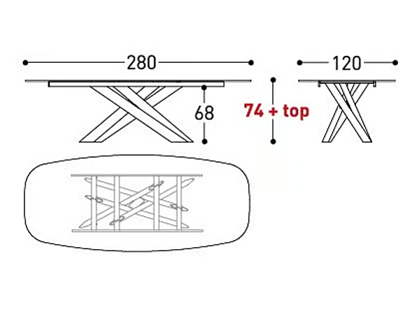 Rechteckiger Gartentisch aus pulverbeschichtetem Aluminium VARASCHIN System Star 244S1, 244S2E, 244S3, 244S4, 244S5E Fabrik VARASCHIN aus Italien. Foto №16