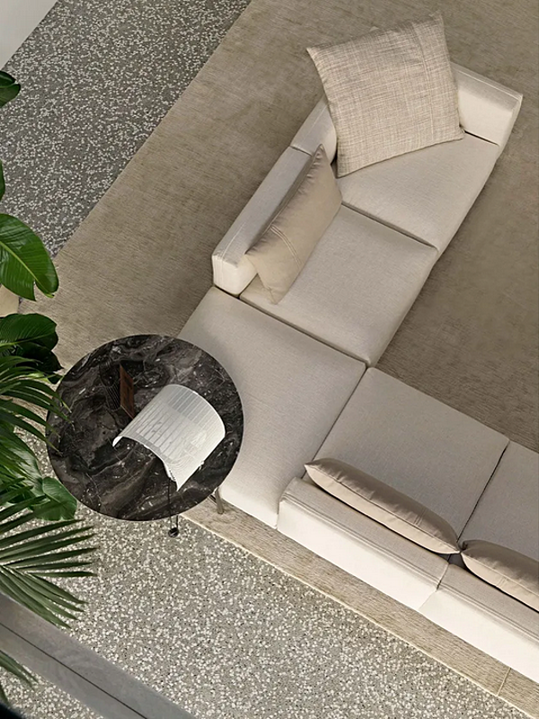Modularer Ecksofa aus Stoff mit weicher Rückenlehne Flou Binario Fabrik Flou aus Italien. Foto №9