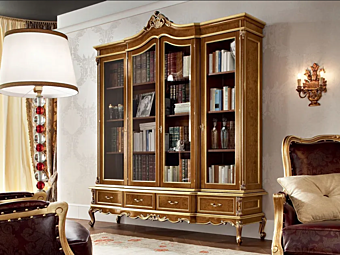 Bücherregal aus massivem Holz mit Schubladen Modenese Luxury Interiors 12301
