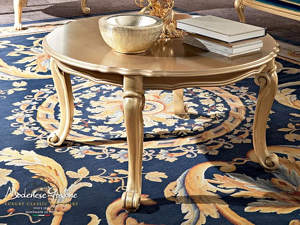 Runder niedriger Couchtisch aus Holz Modenese Luxury Interiors 13647 Fabrik MODENESE GASTONE aus Italien. Foto №1