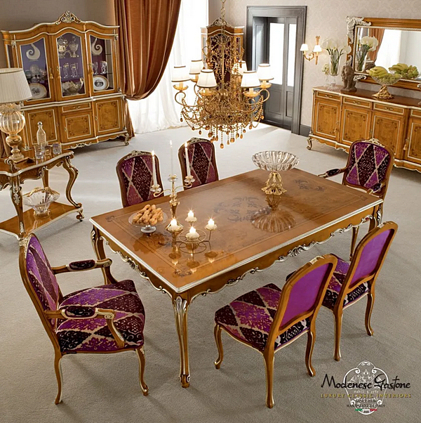 Esstisch aus massivem Holz Modenese Luxury Interiors 12139 Fabrik MODENESE GASTONE aus Italien. Foto №2