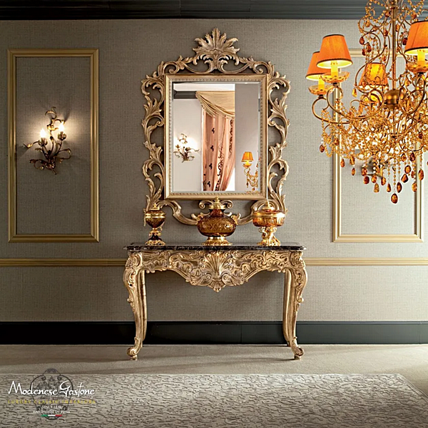 Rechteckiger Konsolentisch aus Massivholz MODENESE GASTONE 12611 Fabrik MODENESE GASTONE aus Italien. Foto №2