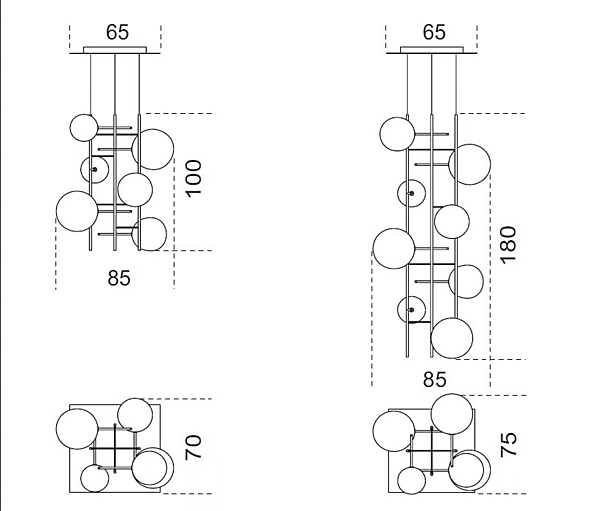 Kristallpendelleuchte Bolle Tela Gallotti&Radice Fabrik Gallotti & Radice aus Italien. Foto №8