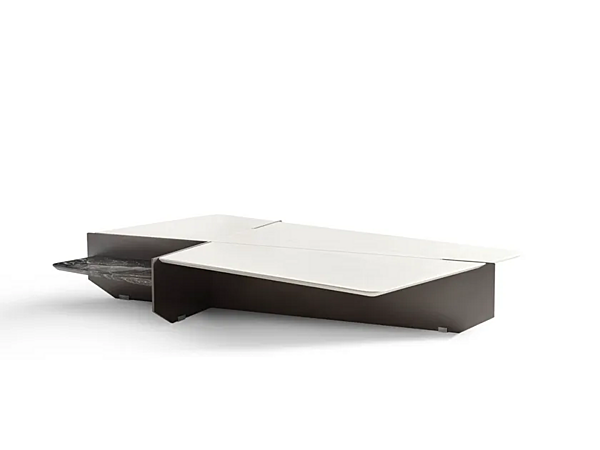 Niedriger rechteckiger Couchtisch aus Leder Ghiblim GIORGETTI Fabrik GIORGETTI aus Italien. Foto №1