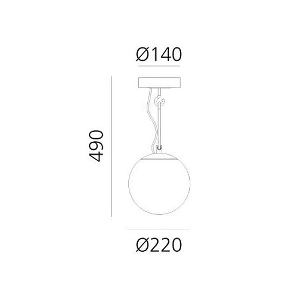 LED-Deckenlampe aus geblasenem Glas Artemide NH 1284010A, 1285010A , 1286010A Fabrik Artemide aus Italien. Foto №6