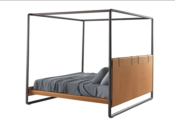 Canopy-Bett aus Stoff mit gepolstertem Kopfteil POLTRONA FRAU Volare Fabrik POLTRONA FRAU aus Italien. Foto №4