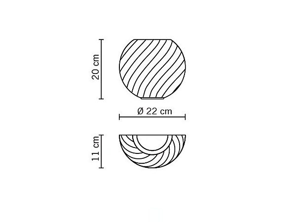 Kristall Wandleuchte Diamond Swirl Fabbian Fabrik Fabbian aus Italien. Foto №3
