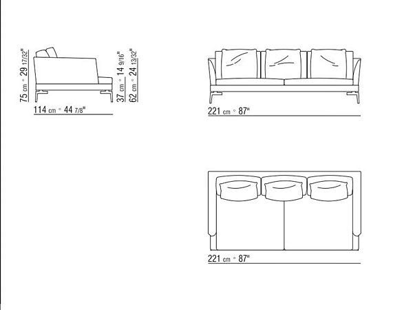 Ecksofa aus Stoff mit weicher Rückenlehne groß FLEXFORM Feel Good Ten Large Fabrik FLEXFORM aus Italien. Foto №4