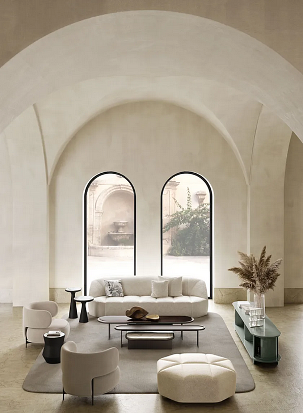 Oblänglicher Pouf aus Stoff Cloud Gallotti&Radice Fabrik Gallotti & Radice aus Italien. Foto №3