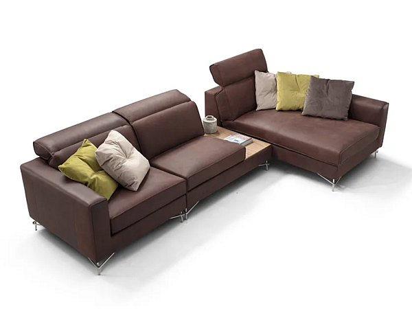 Ecksofa aus Leder mit Chaiselongue Leonardo Marinelli Home M1257 Fabrik Marinelli Home aus Italien. Foto №1