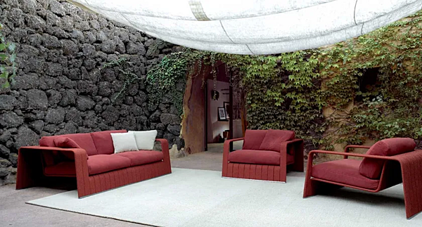 4-sitziges Gartensofa aus Stoffrahmen PAOLA LENTI Fabrik PAOLA LENTI aus Italien. Foto №6
