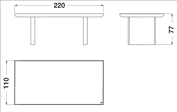 Rechteckiger Tisch aus Holzfurnier Sesto Senso CPRN HOMOOD S517 Fabrik CPRN HOMOOD aus Italien. Foto №2