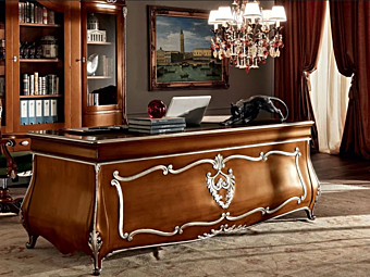 Schreibtisch aus Massivholz mit Schubladen Modenese Luxury Interiors 11305 Schreibtisch aus Massivholz mit Schubladen Modenese Luxury Interiors 11305 Fabrik MODENESE GASTONE aus Italien
