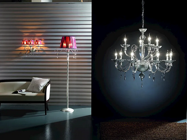 Kristalllüster Florentia L8 aus Metall Euroluce Lampadari Fabrik EUROLUCE LAMPADARi aus Italien. Foto №2