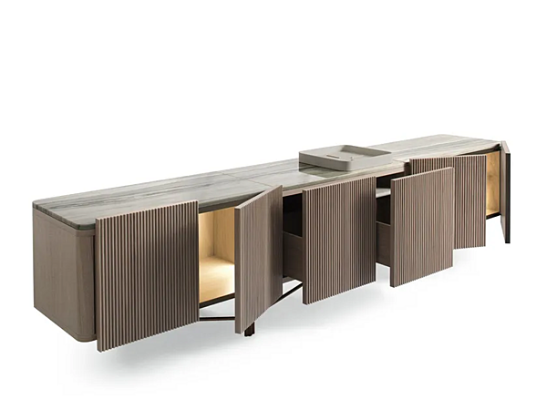 Walnuss Sideboard Charlotte GIORGETTI 85010, 85011, 85020, 85021 Fabrik GIORGETTI aus Italien. Foto №2