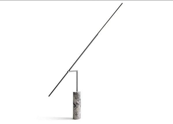 Stehlampe aus lackiertem Metall und Marmor mit LED GIORGETTI LIBRA Fabrik GIORGETTI aus Italien. Foto №2