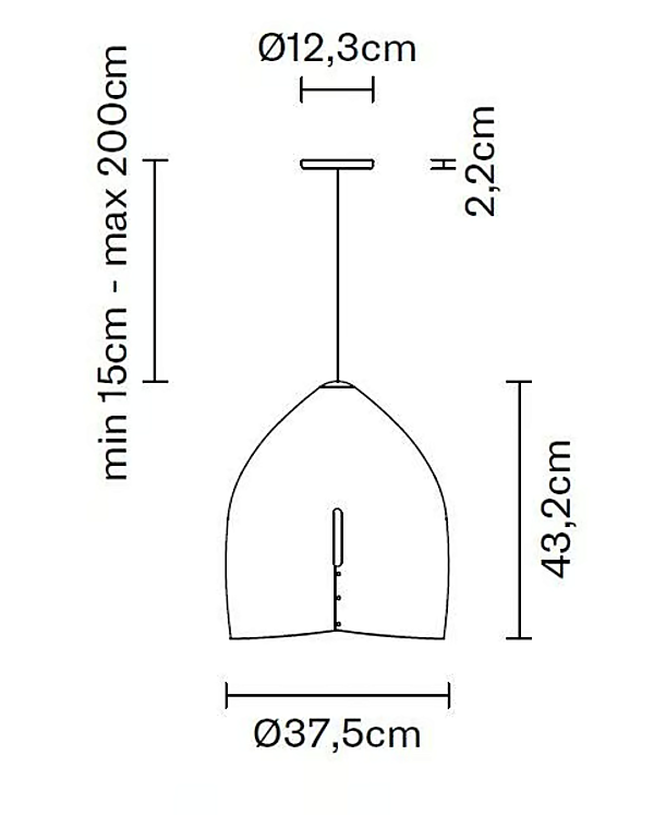 Aluminium Pendelleuchte Oru F25 A01 Fabbian F25 A01 Fabrik Fabbian aus Italien. Foto №8