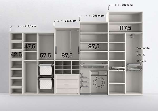 Schrank CINQUANTA3 armadi Fabrik CINQUANTA3 aus Italien. Foto №4